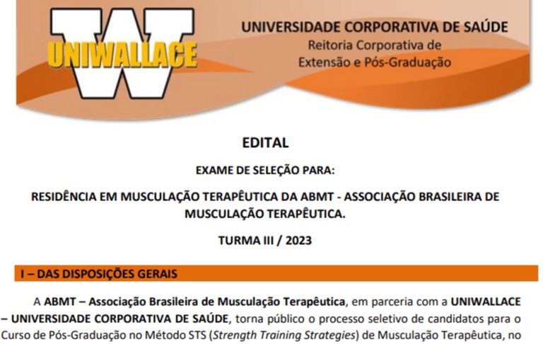 Residência em Musculação Terapêutica 2023
